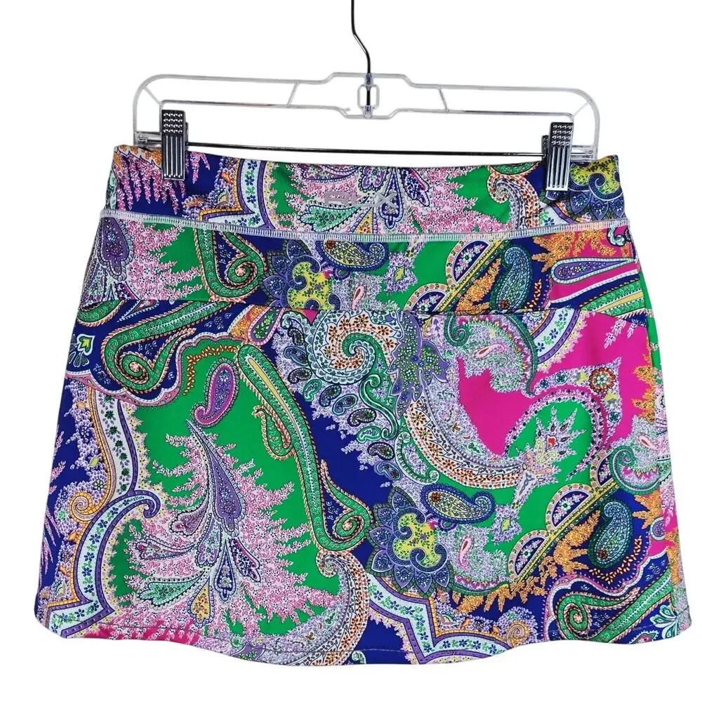 Ralph Lauren RLX Multi Color Athletic Golf Pickle Ball Athletic Skort Women M